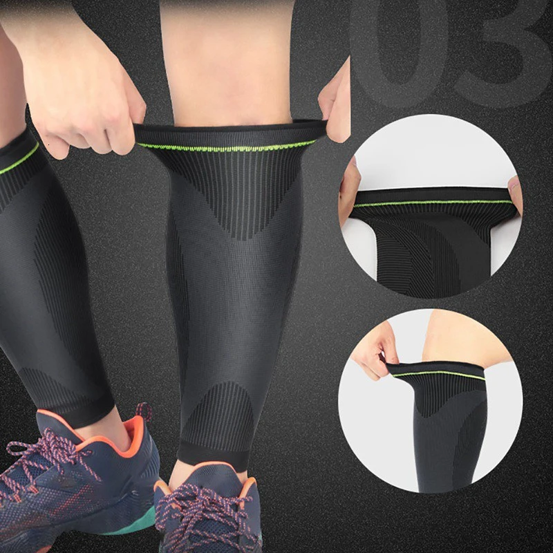 Компрессионные гетры с поддержкой икры 1 пара спортивные для бега нашивками