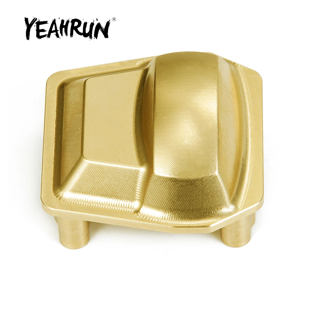 YEAHRUN Brass Diff Cover Counterweight for Axial SCX6 AXI05000 JEEP JLU Wrangler 1/6 RC Crawler Car Front/Rear Axle Housing Part