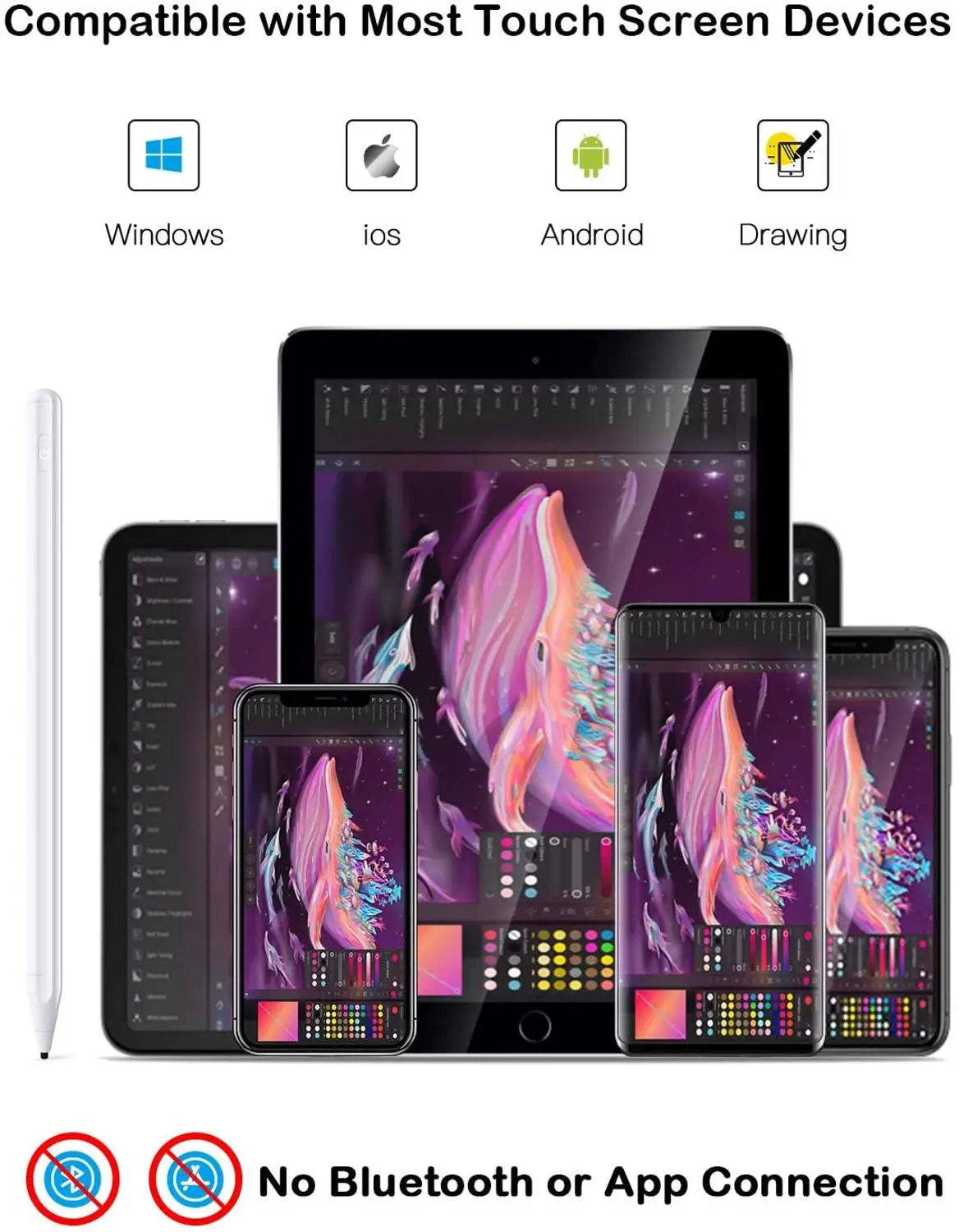 Универсальный стилус/Карандаш для Apple Pencil 1 2 IPad 2018 Air Pro 11 12 9 планшет умная
