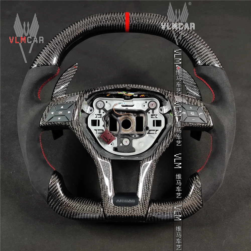 Частный изготовленный на заказ руль из углеродного волокна для c класса W204 E class