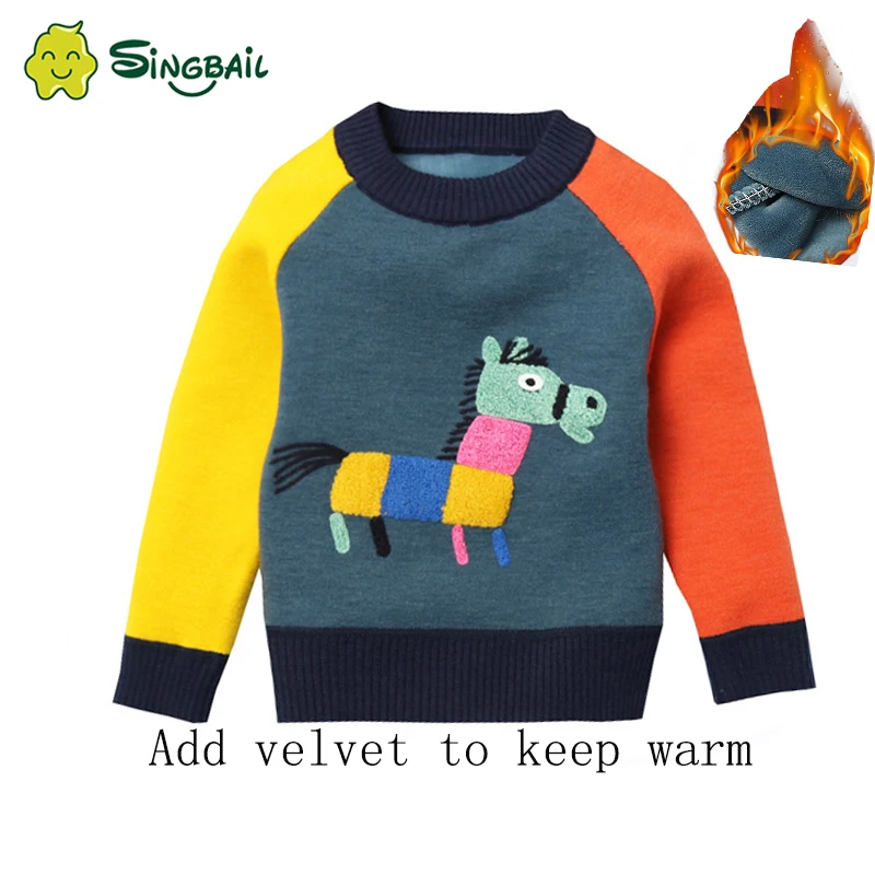 Детские свитера Зимняя одежда для маленьких девочек Детский кардиган с круглым