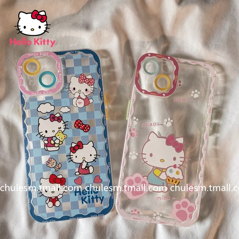 

Hello Kitty Girl Tide Anti drop Phone Case for iPhone13 13Pro 13Promax 12 12Pro Max 11 Pro X XS MAX XR 7 8 Plus Cover