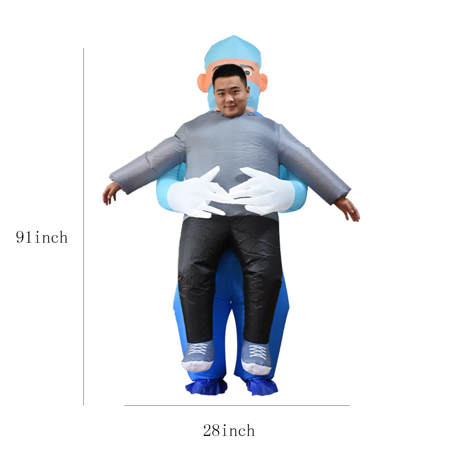

Hot Blue Doctor costume Inflatable costume Cosplay costume Funny Suit Party costume Fancy Dress Halloween Costume For Adult Kids