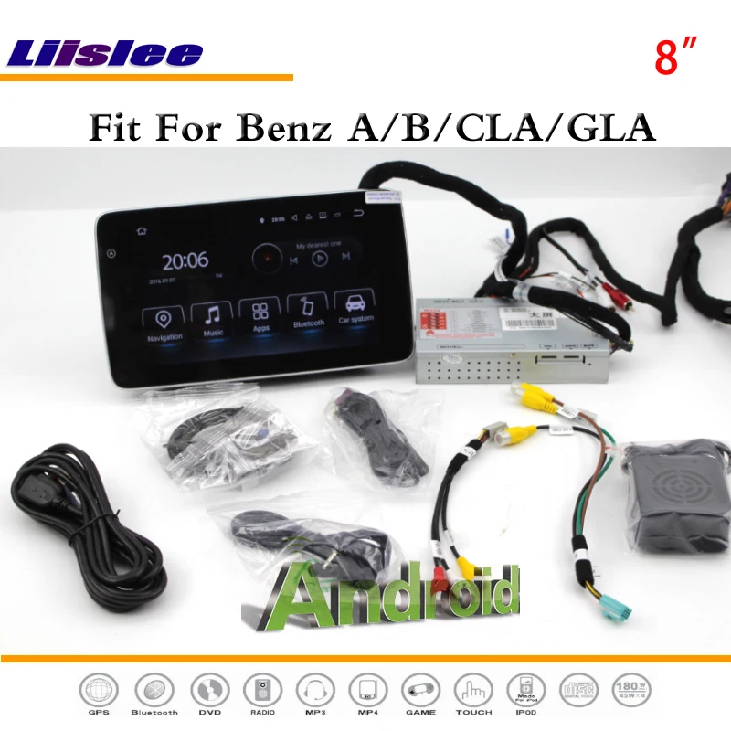 Liislee автомобильный Android мультимедиа для Benz A / B CLA GLA без AUX стерео радио BT WIFI CD DVD