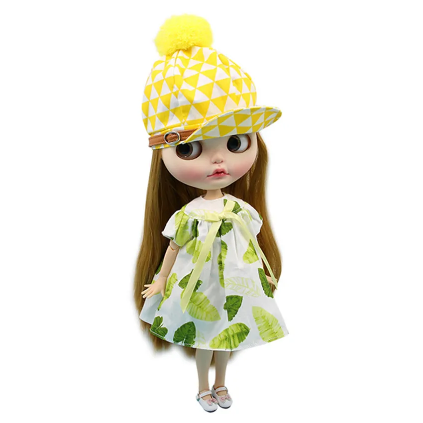 Одежда для куклы Blyth платье милое летнее новое и шапка блайз аксессуары младенца