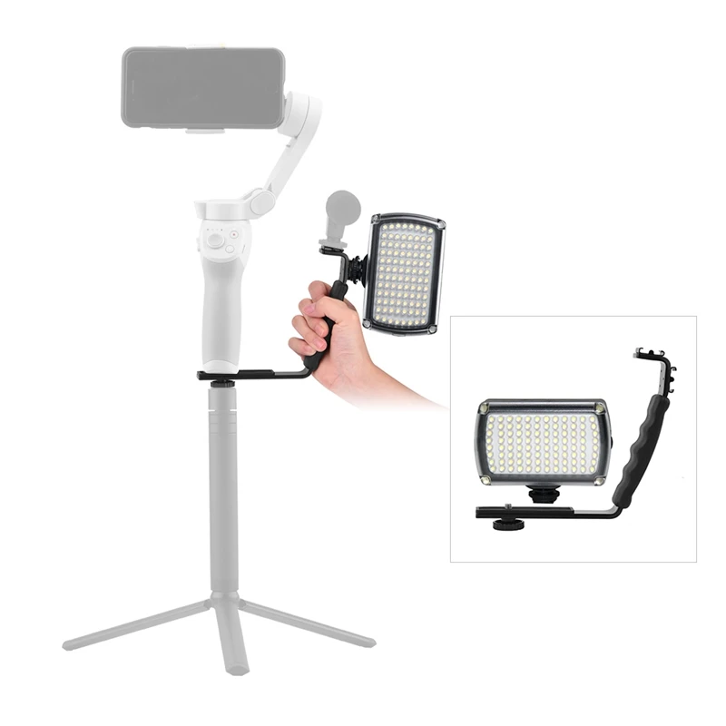 

96 LEDs Dimmable Video Lgiht with Handle Bracket for DJI Osmo Mobile 2 3/Zhiyun Smooth 4 Fill Light Photography