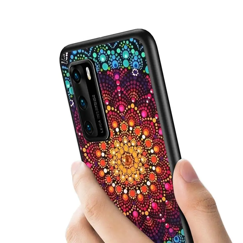 

Hot Mandala Chakra Yoga Style for Huawei P40 P30 P20 Pro P10 P9 P8 Lite E Pro P Smart Z Plus 2020 2019 Phone Case