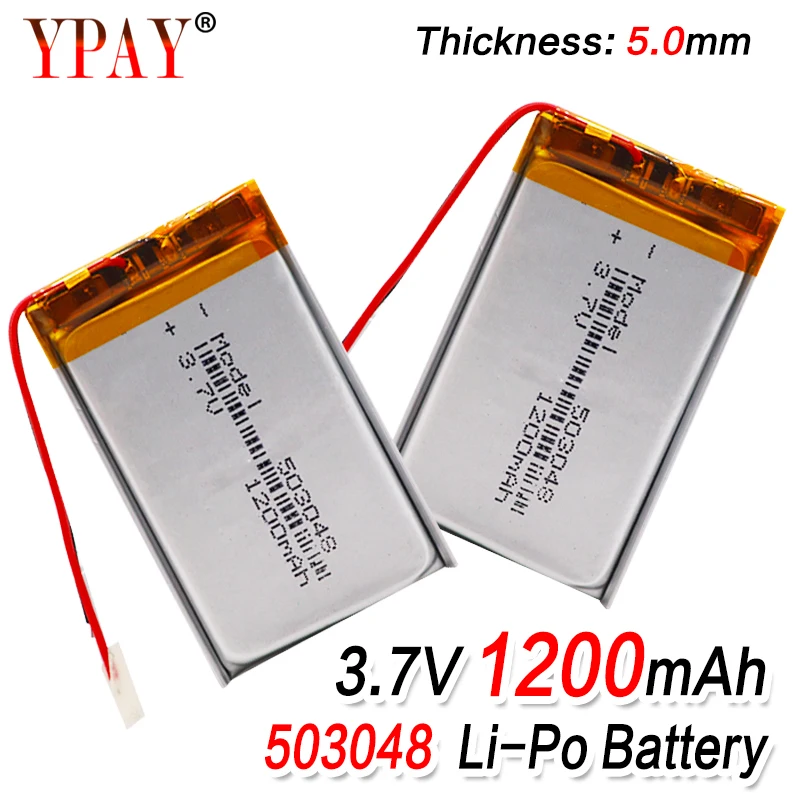 503048 перезаряжаемая батарея 3 7 V 053048 1200MAH литий-полимерная для MP3 MP4 Bluetooth gps