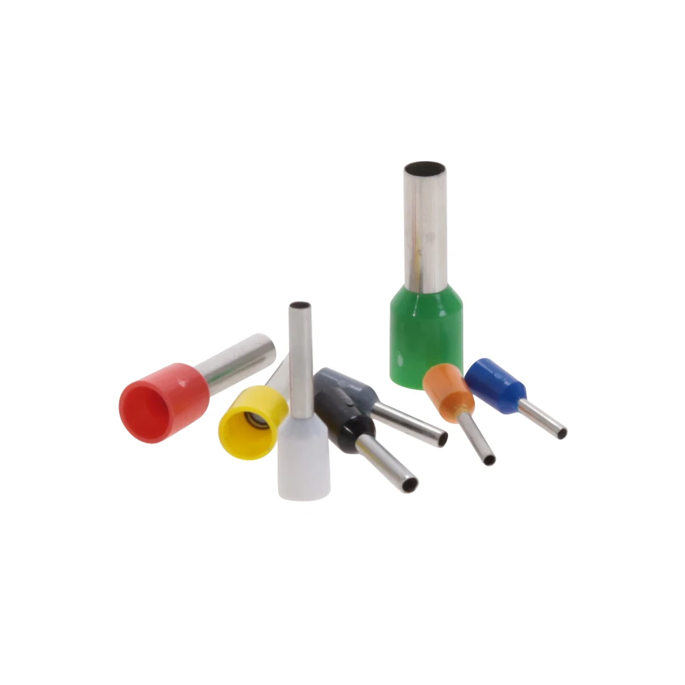 

1000Pcs/Pack E0508 E7508 E1008 E1508 E2508 Insulated Ferrules Terminal Block Cord End Wire Connector Electrical Crimp Terminator