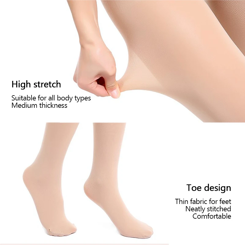 

Women Pure Color Sports Compression Socks Shaping Breathable Thinning Artifact Abdomen Beautiful Leg Socks Pantyhose Socks