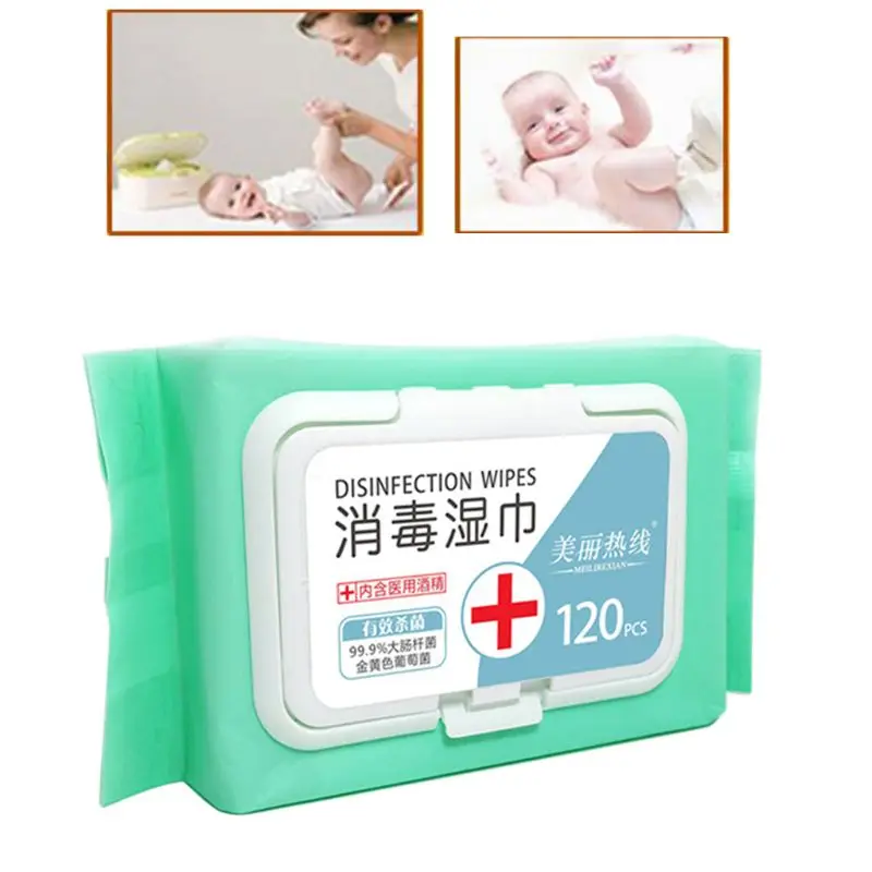 120 листов флип топ спиртовые салфетки кожу рук игрушки дезинфекции тормозные