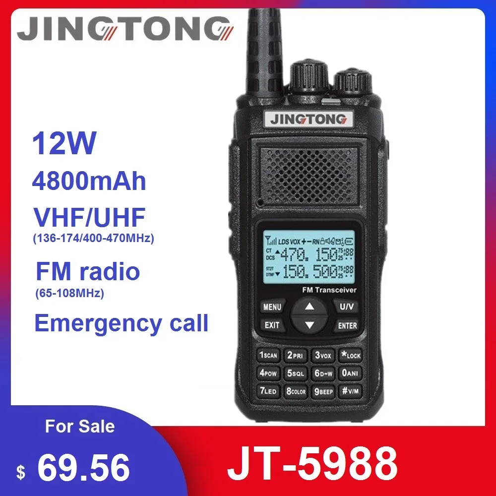 2020 Jingtong JT-5988 12W Walkie Talkie CB Radio Transceiver VHF UHF Woki Toki Powerfu Than Baofeng UV-9R PLUS Ham Radio Station