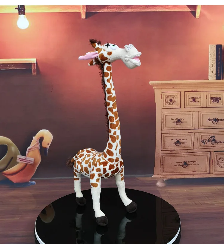 about 35cm lovely Madagascar Melman plush toy movie cartoon giraffe soft doll baby toy birthday gift w0341