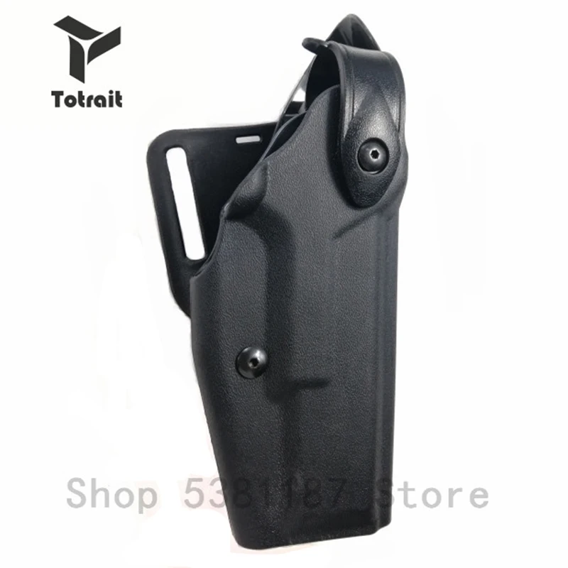 Black TOtrait Military Tactical Gun Belt Holster Safariland Glock17 19 22 23 31 32 Airsoft Hunting Shooting Hand gun Belt Holster Acce - Цвет: Black