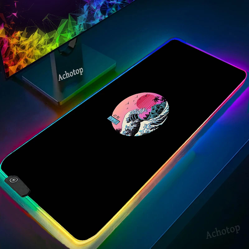 

Van Gogh Gaming Mouse Pad Computer Mousepad RGB Large Mouse Pads Gamer XXL Mouse Carpet Mause Pad PC Desk Play Mat with Backlit