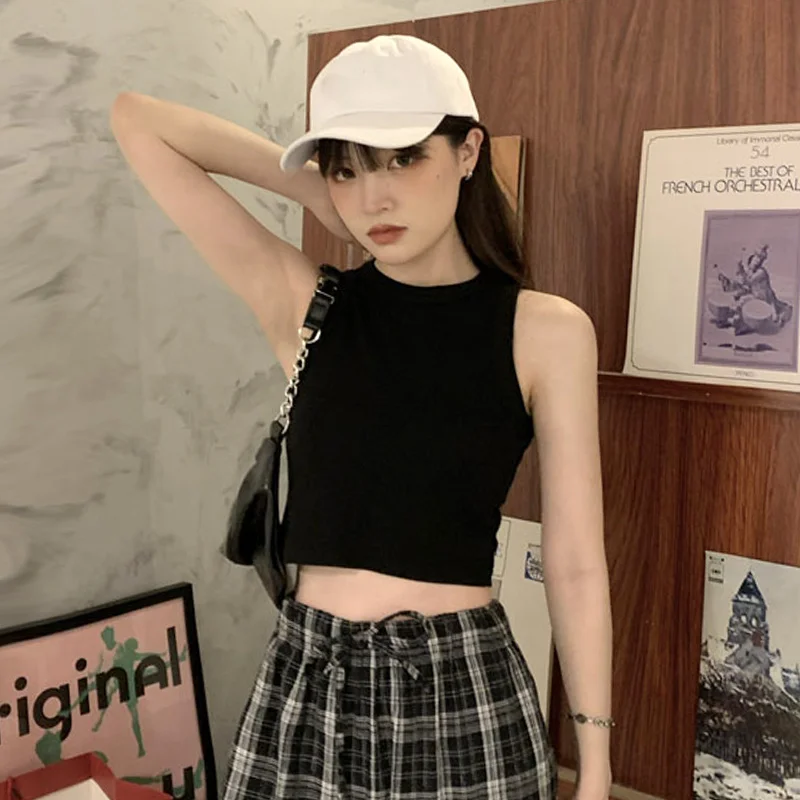 

Black Suspender Vest Women Wear Summer Bottoming, Beautiful Back, Bra, Hot Girl Short, Sleeveless Top Inside