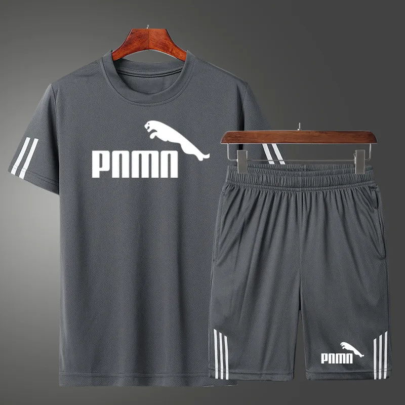 

Men's casual sportswear basketball football fitness clothes quick-drying running T-shirt sports pants running suits sportswear