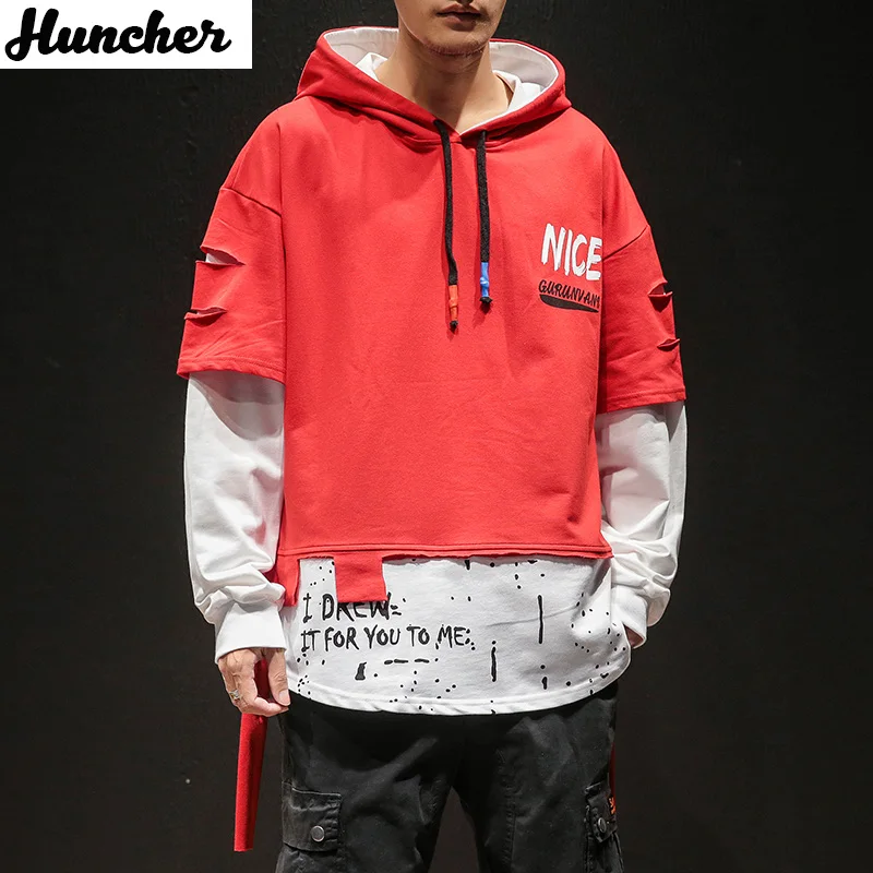 Худи мужское оверсайз в стиле Харадзюку японском стиле|Мужские толстовки и
