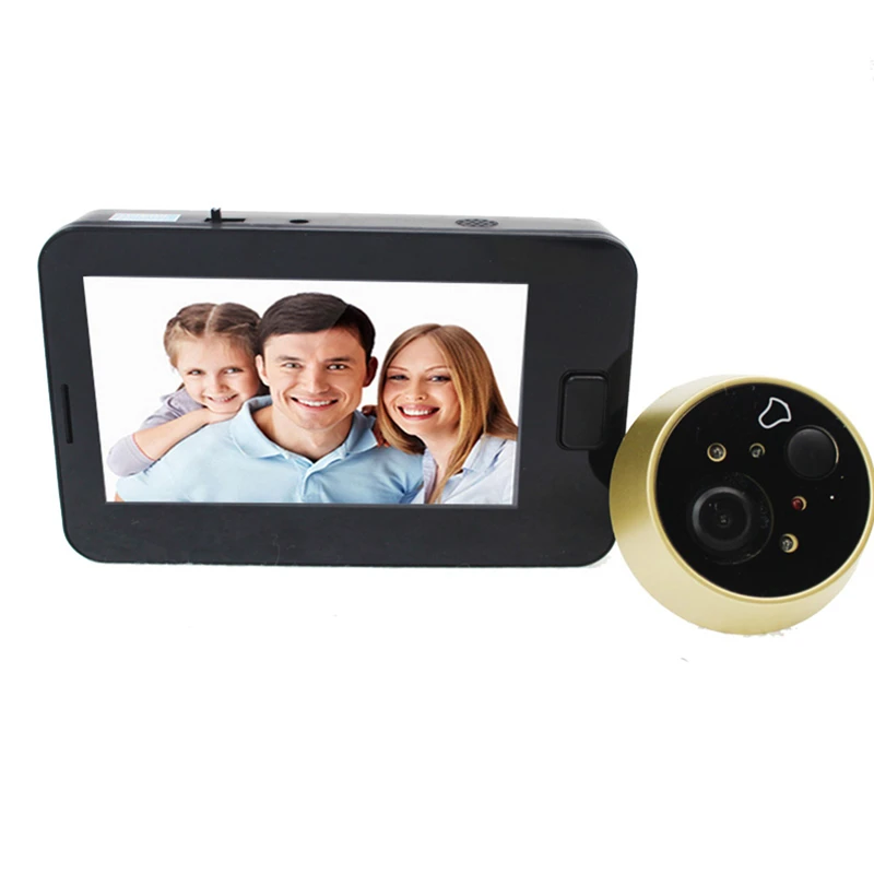 OWGYML 4 3 дюймовый цветной экран дверной глазок видео звонок со светодиодными