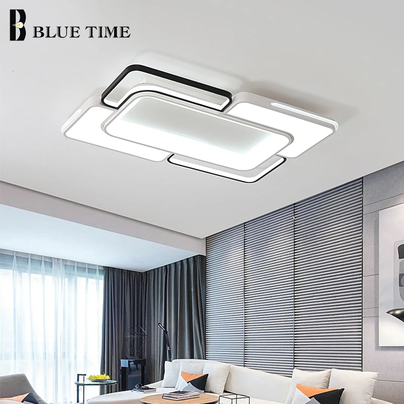 Прямоугольная и квадратная современная светодиодная Люстра для домашнего