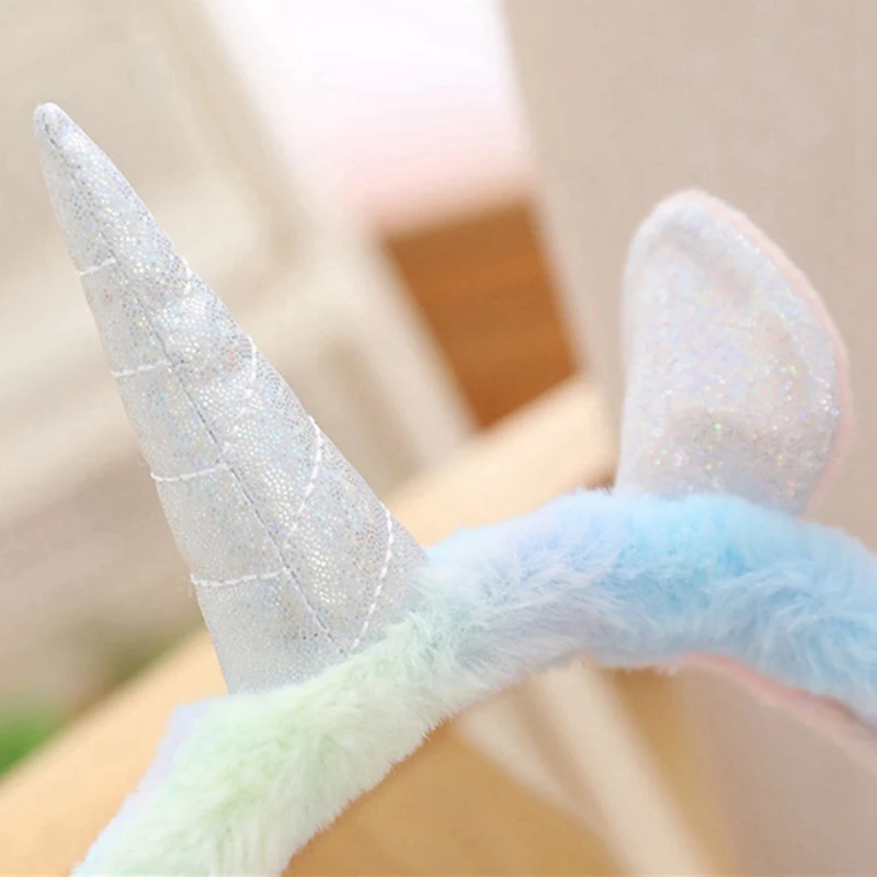 

Plush Unicorn Ear warmers Earmuff Rabbit Fur Winter Warm Earmuffs
