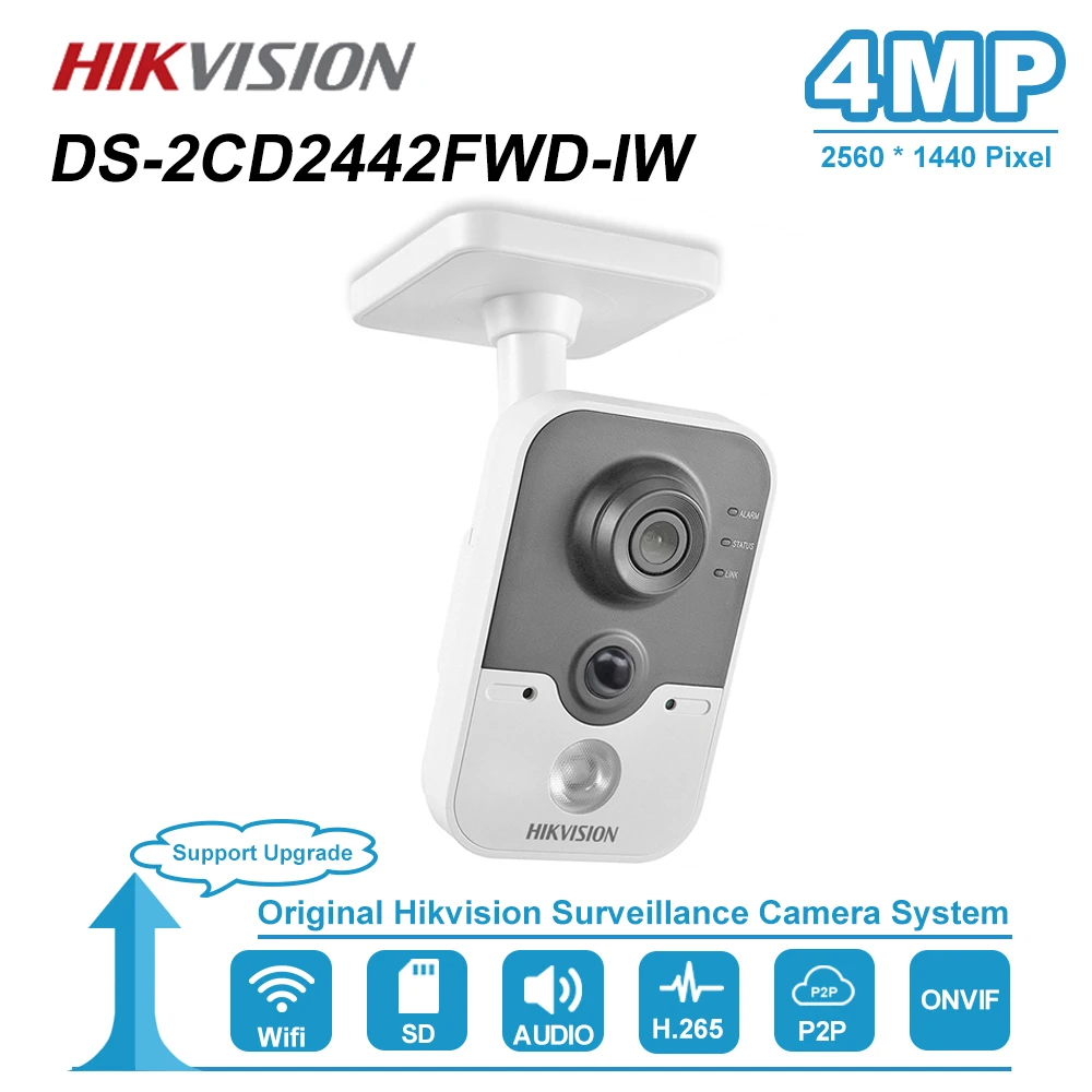 Hikvision 4MP IR Cube HD аудио микрофон Wifi IP камера Onvif домашняя охранная наблюдения ночное