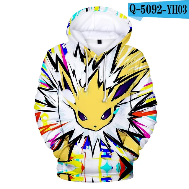 3dwy-481 Новинка, повседневные толстовки с 3D принтом Pokemon Umbreon для мужчин/женщин, зимняя флисовая толстовка с капюшоном в стиле аниме, модная куртка размера плюс - Цвет: 3dwy-481