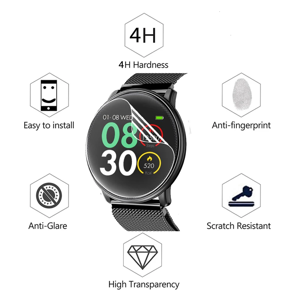 3 упаковки против царапин ТПУ Мягкая Защитная пленка для UMIDIGI Uwatch Uwatch2 Смарт-часы Полный экран протектор гидрогель прозрачная пленка