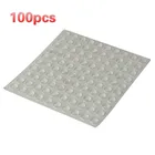 100 шт. самоклеящиеся круглые силиконовые резиновые бамперы мягкие прозрачные черные противоскользящие амортизирующие накладки демпфер