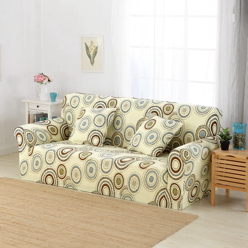 Пасторальные чехлы для диванов из спандекса растягивающиеся гостиной и