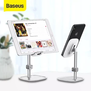baseus upgrade adjustable phone holder no slip stable desk mobile phone stand for iphone 12 11 xr samsung xiaomi huawei tablet free global shipping