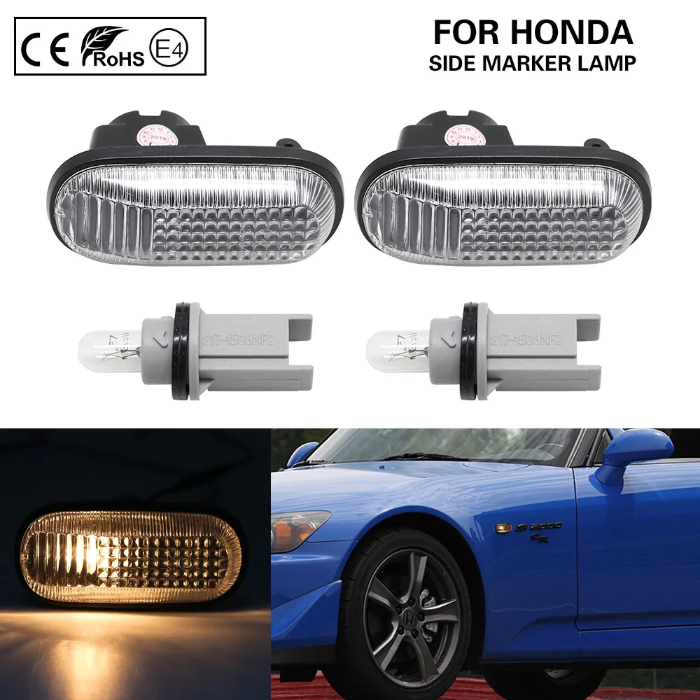 2 шт Прозрачный OEM Боковой габаритный фонарь светильник сигнала поворота для Honda
