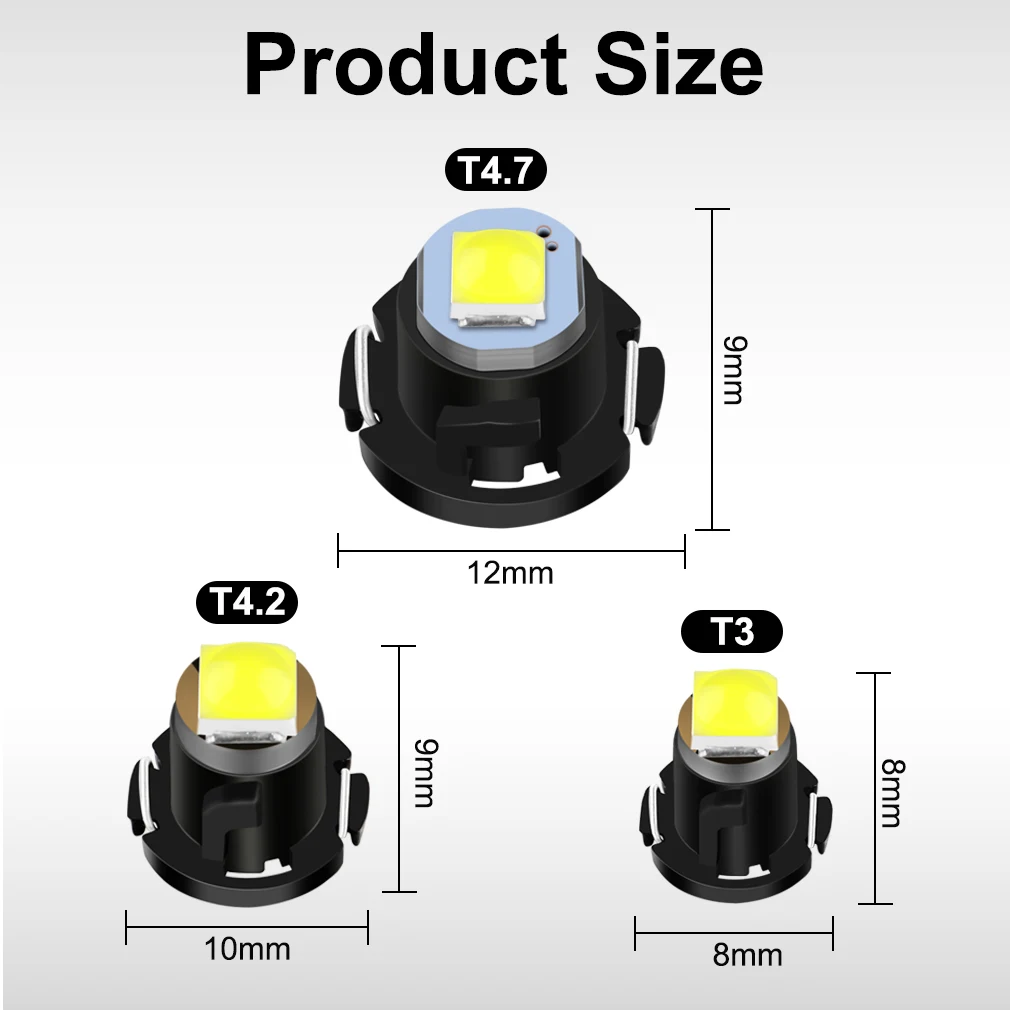 8 шт T3 T4.2 T4.7 светодиодные лампы 3030SMD автомобильные светодиоды с чипом Подсветка