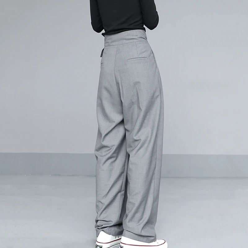 LANMREM Мода 2021 осень крутая уличная одежда свободные брюки для похудения большого
