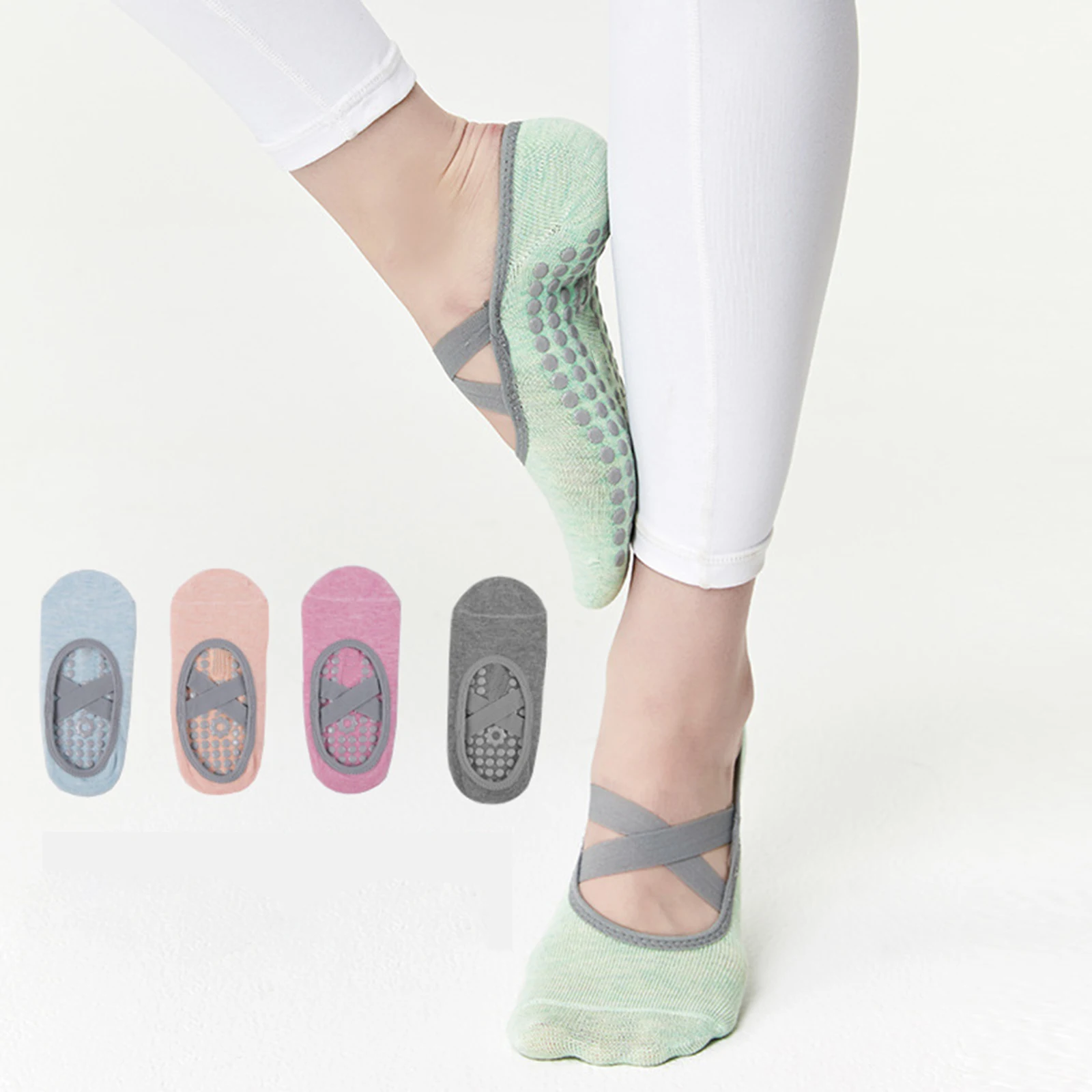 

3 Pairs Women's Pure Cotton Non-slip Socks High Quality Breathable Sock for Pilates Yoga Sport Ballet Dance Fitness LDF6