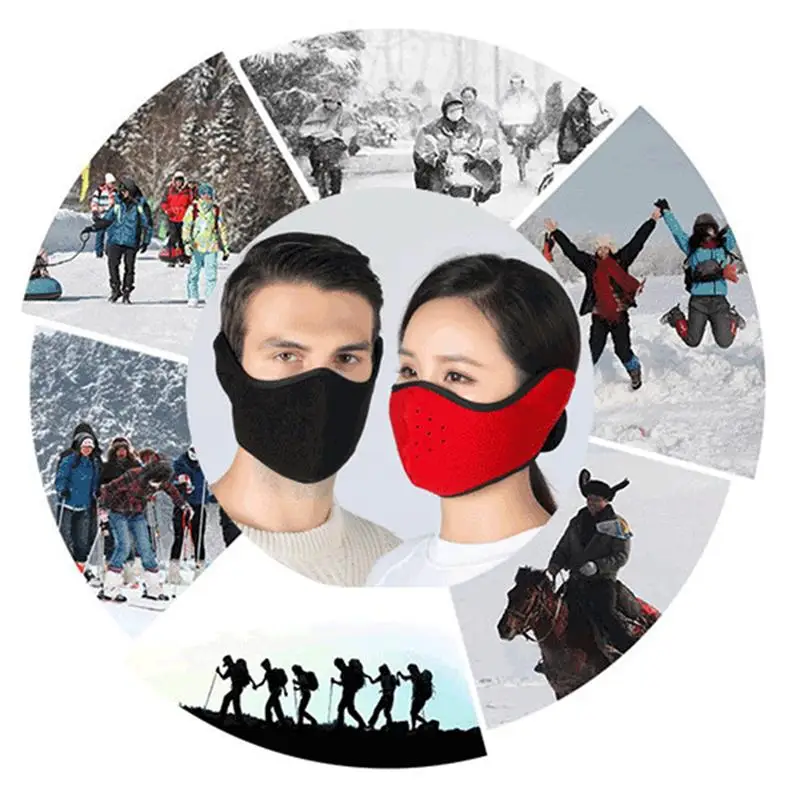 

3PCS Polyester Mouth Cover Anti Dust Ear Nose Protective Washable Face Mouth Mask Reusable Muffle Mask for Men Women