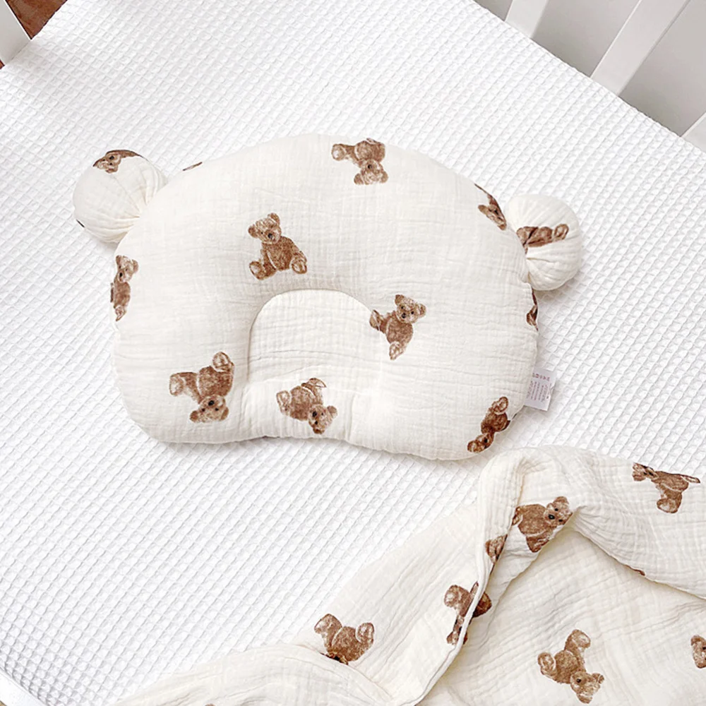 

Cartoon Cotton Baby Head Neck Support Pillow Breathable Infant Baby Pillow