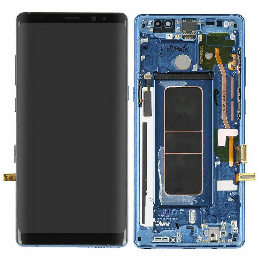 AMOLED дисплей с тенью для SAMSUNG Galaxy NOTE8 lcd N950 N950F дисплей сенсорный экран Запасные части+ рамка - Цвет: With Blue Frame