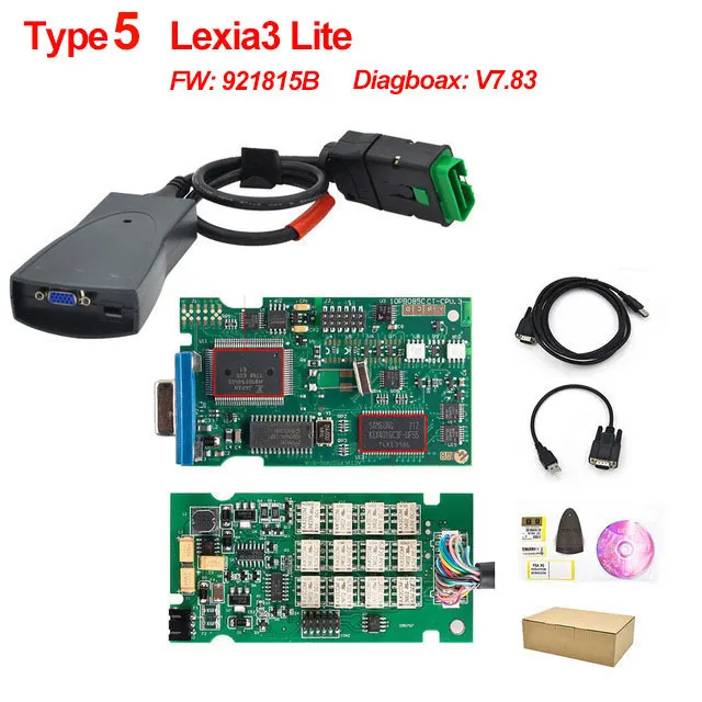 Lexia3 Lite no clip 2 шт./лот для Lexia 3 PP2000 полный чип Diagbox V7.83 для Lexia3 No.921815C для Citroen для peugeot OBD2 сканирующий OBD диагностический инструмент - Цвет: Lexia3 Lite no clip