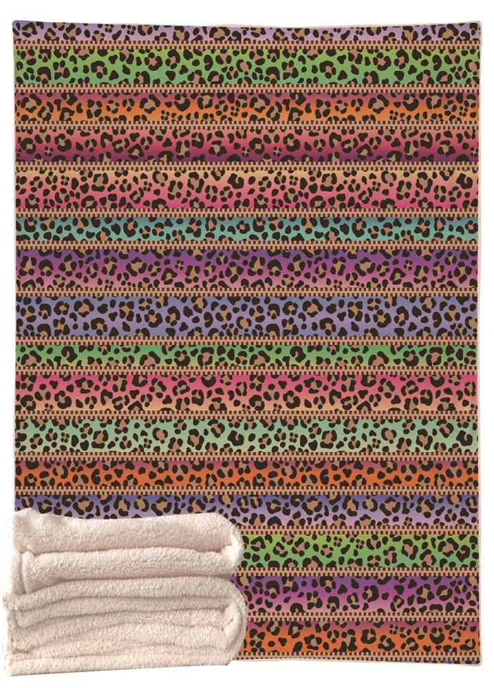 Шерпа одеяло Подсолнух цветочный striled leopard 3D печатных детские зимние плюшевые шали диване плед флис обёрточная бумага