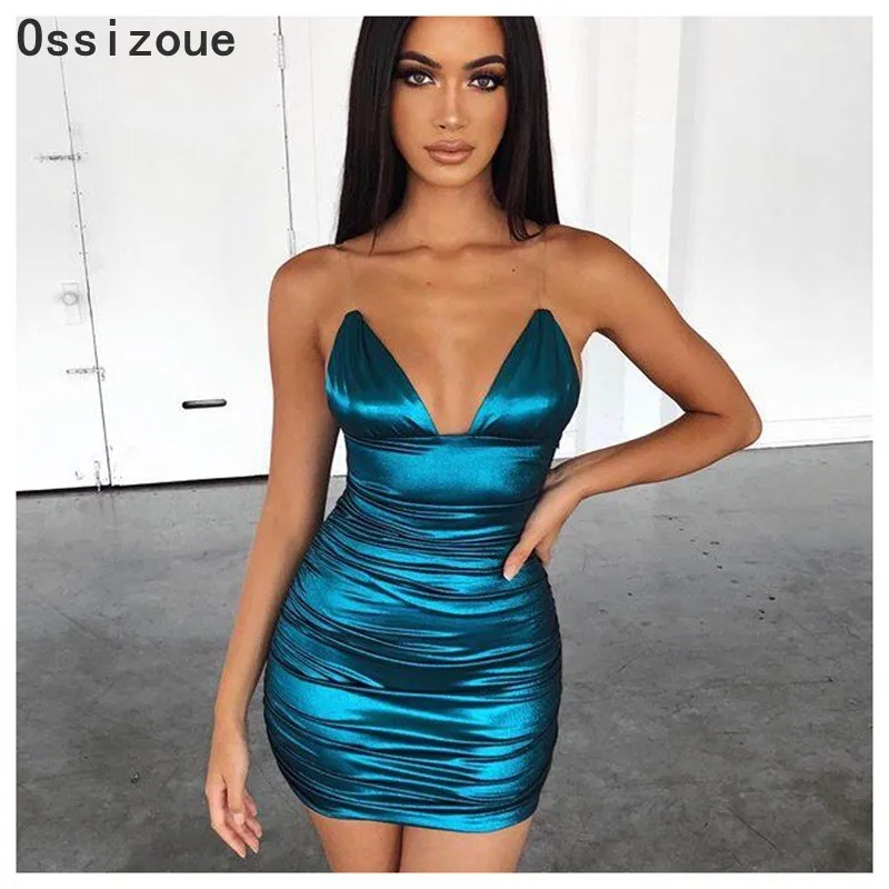 

Teal Blue Cocktail Dresses Short Mini V Neck Straight Junior Homecoming Party Dress YSAN455