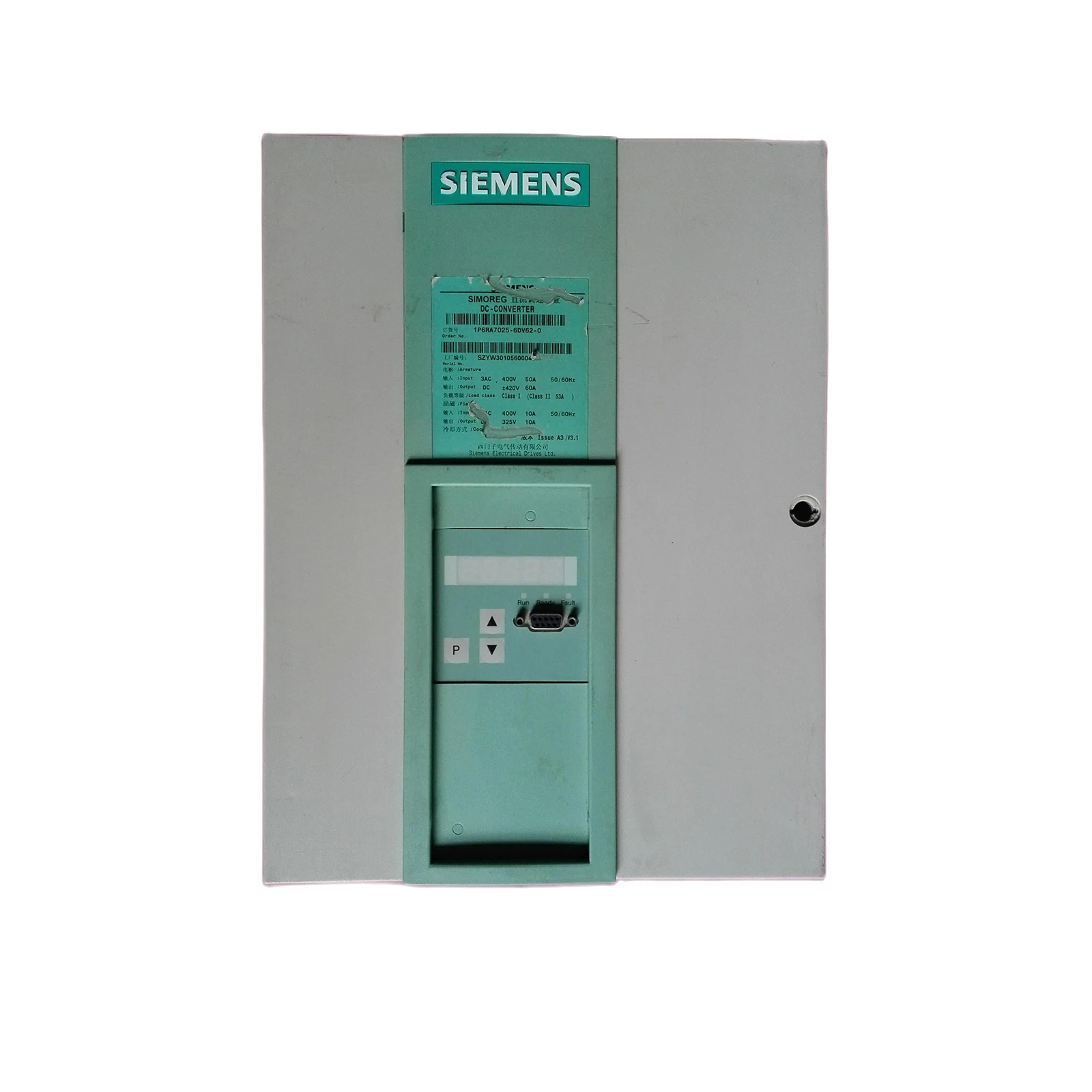 

Преобразователь постоянного тока Siemens Simoreg 6RA7025-6DV62-0 6RA70256DV620, используется в хорошем состоянии
