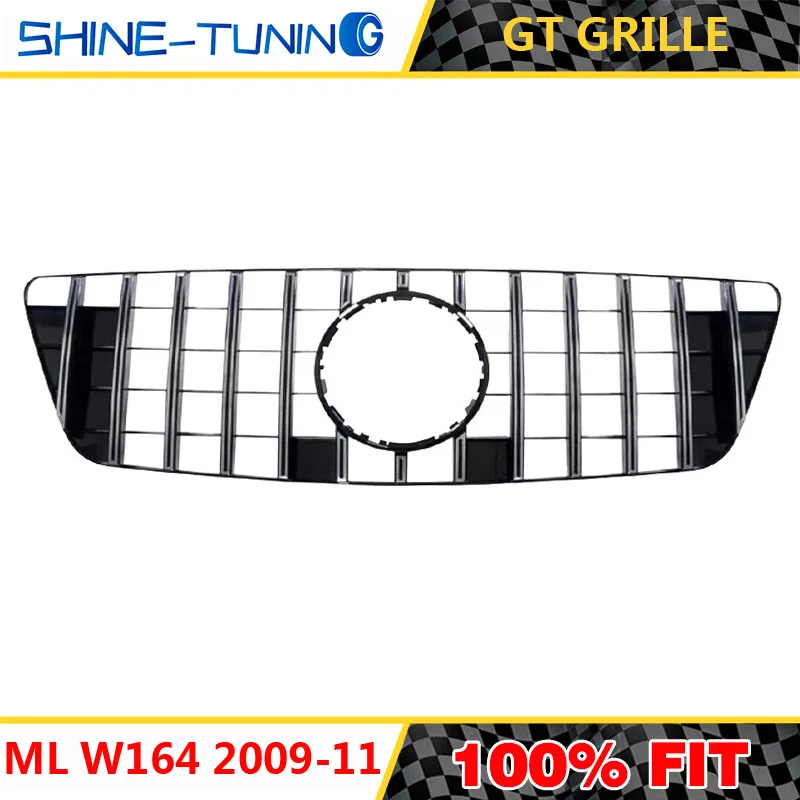 Передняя решетка подходит для mercedes ML Class W164 x164 amg grill GT R grill 2009-11 ML320 ML300 ML400 ML500 без эмблемы