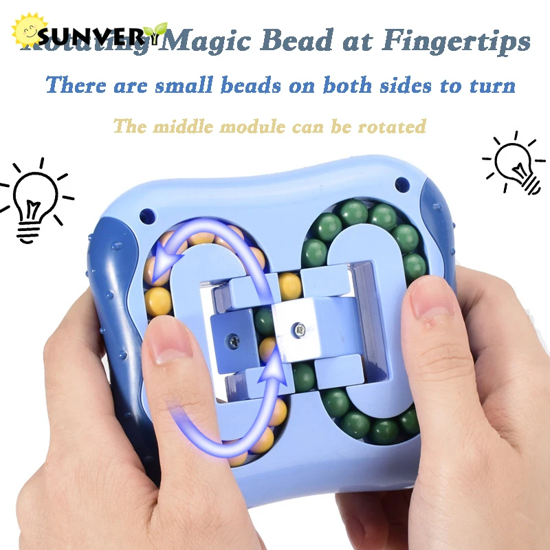 2021 Magic Bean 3D Magnetic Puzzle Cube Children Tangle Fidget Infinity Race Cube Educational Toys Ball Maze Popit Brain Teaser