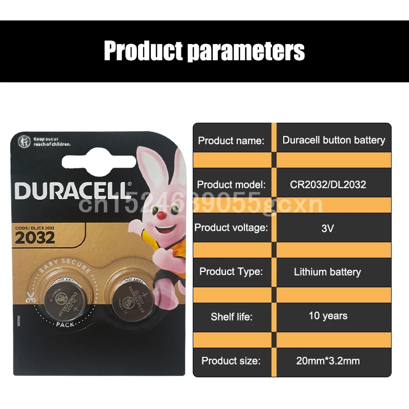 Набор кнопочных батарей DURACELL для часов cr2032 3 в cr 2032 DL2032 ECR2032 6 шт. | Электроника