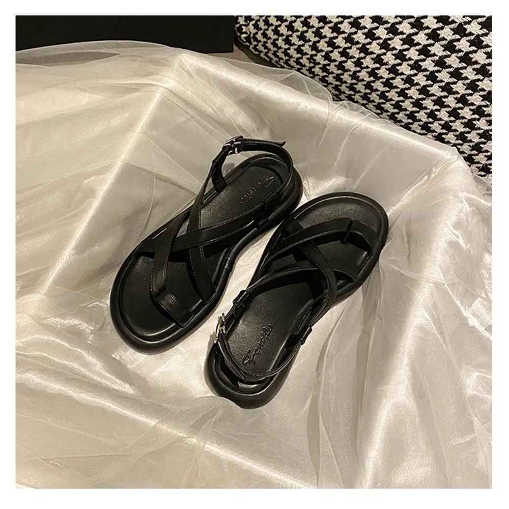 

New Fashion Gladiator Slippers Ladies Summer Beach Platform Sandals Strap Rome Low Heel Casual Summer Flip Flops Slides