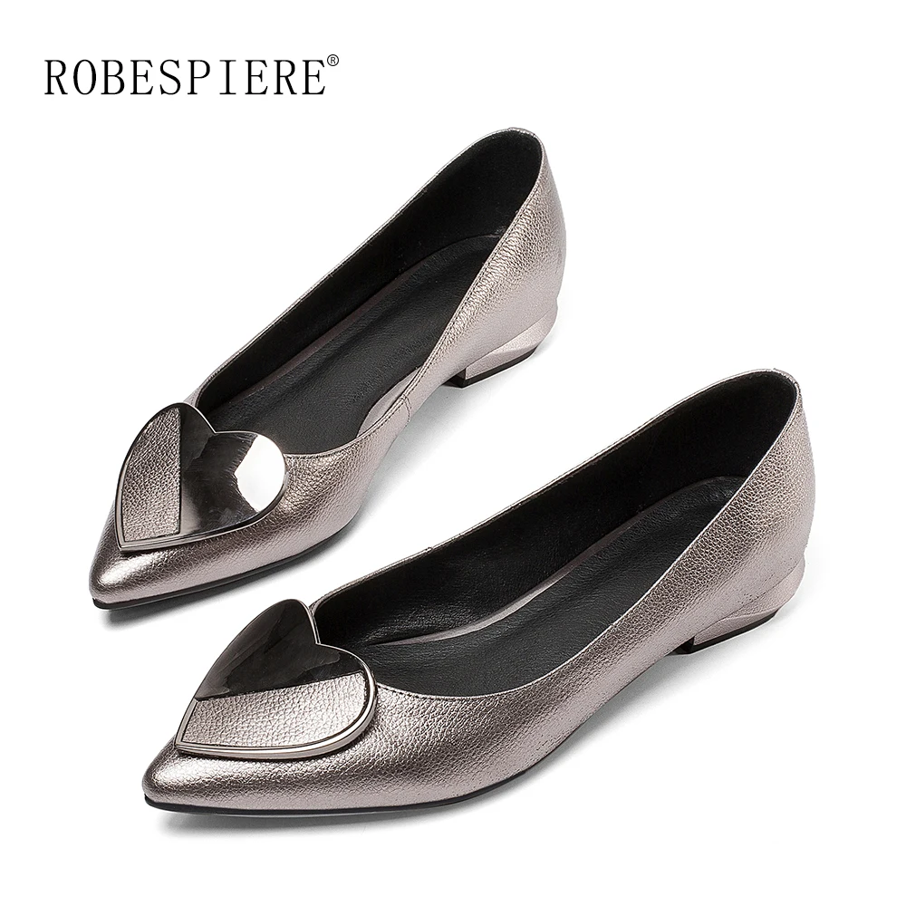 Женские туфли на низком каблуке ROBESPIERE свадебные из натуральной кожи без застежек