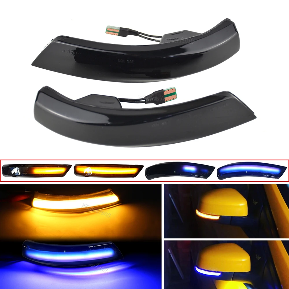 

1pair Side Wing Rearview Mirror Indicator Flashing Blinker LED Dynamic Turn Signal Light For Ford Focus 2 3 Mk2 Mk3 Mondeo Mk4
