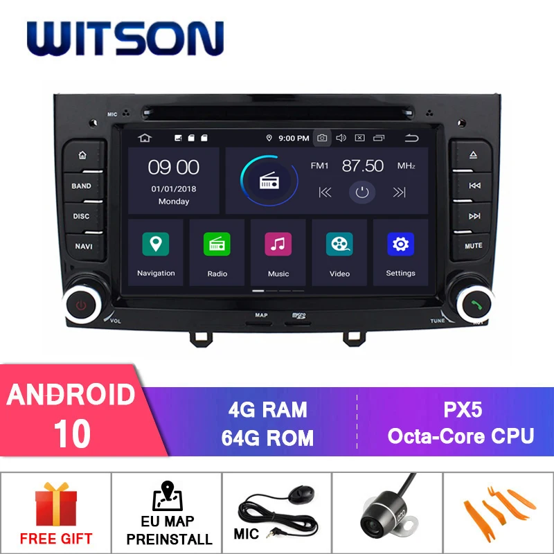 Автомобильный dvd плеер WITSON Android 10 0 для PEUGEOT 408 2010 2011 4 Гб ОЗУ 64 ПЗУ автомобильная
