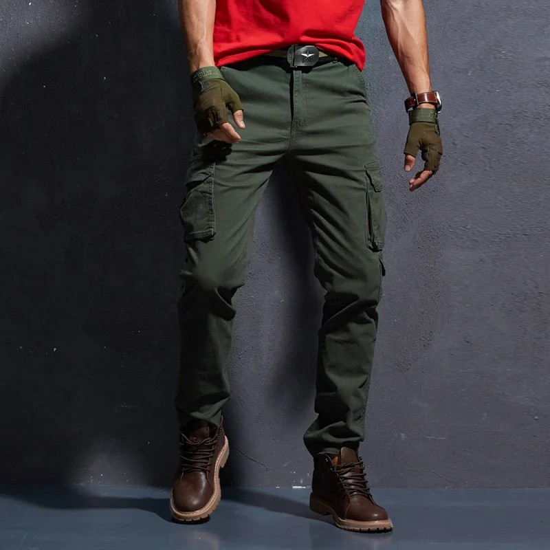 

Джоггеры мужские повседневные, брюки-карго в стиле милитари, эластичные тактические мешковатые штаны с множеством карманов, уличная одежда...